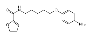 N-[5-(4-aminophenoxy)pentyl]furan-2-carboxamide structure