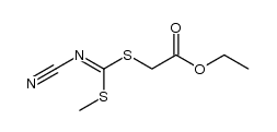 ethyl 2-(((cyanoimino)(methylthio)methyl)thio)acetate Structure