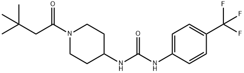 1-(1-(3,3-Dimethylbutanoyl)piperidin-4-yl)-3-(4-(trifluoromethyl)phenyl)urea structure