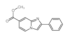 Imidazo[1,2-a]pyridine-7-carboxylicacid, 2-phenyl-, methyl ester Structure