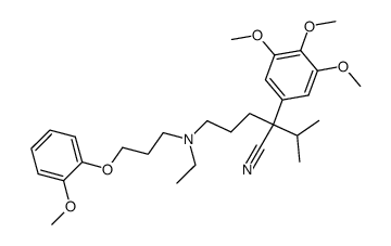 α-isopropyl-3,4,5-trimethoxy-α-<3--N-ethylamino>propyl>benzeneacetonitrile结构式