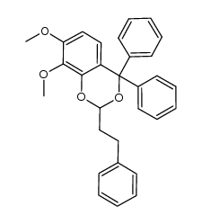 7,8-dimethoxy-2-phenethyl-4,4-diphenyl-4H-benzo[d][1,3]dioxine Structure