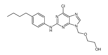 2-[[2-(4-butylanilino)-6-chloropurin-9-yl]methoxy]ethanol结构式