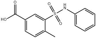 4-methyl-3-(phenylsulfamoyl)benzoic acid structure