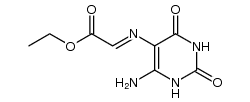 (6-amino-2,4-dioxo-1,2,3,4-tetrahydro-pyrimidin-5-ylimino)-acetic acid ethyl ester Structure