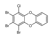 1,2,3-tribromo-4-chlorodibenzo-p-dioxin Structure