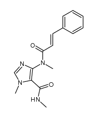 1-methyl-5-methylaminocarbonyl-4-(N-cinnamoyl-N-methylamino)imidazole结构式