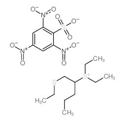 diethyl(1-ethylsulfanylpentan-2-yl)sulfanium,2,4,6-trinitrobenzenesulfonate结构式