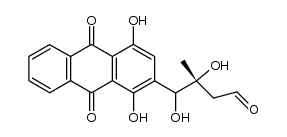 (3R)-4-(1,4-dihydroxy-9,10-dioxo-9,10-dihydroanthracen-2-yl)-3,4-dihydroxy-3-methylbutanal Structure