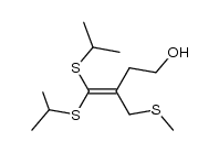 4,4-bis(isopropylthio)-3-((methylthio)methyl)but-3-en-1-ol Structure