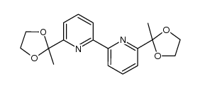 6,6'-bis(2-methyl-1,3-dioxolan-2-yl)-2,2'-bipyridine结构式