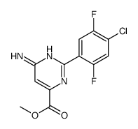 methyl 6-amino-2-(4-chloro-2,5-difluorophenyl)pyrimidine-4-carboxylate Structure