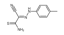 2-cyano-2-(p-tolylhydrazono)thioacetamide Structure