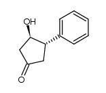 (3RS,4SR)-3-hydroxy-4-phenyl-1-cyclopentanone结构式