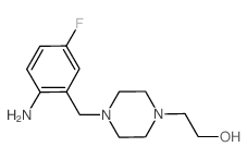 2-[4-(2-Amino-5-fluorobenzyl)-1-piperazinyl]-1-ethanol结构式