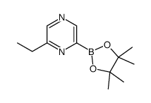 2-ethyl-6-(4,4,5,5-tetramethyl-1,3,2-dioxaborolan-2-yl)pyrazine结构式