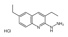 3,6-Diethyl-2-hydrazinoquinoline hydrochloride structure
