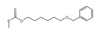 O-6-(benzyloxy)hexyl-S-methyl xanthate Structure