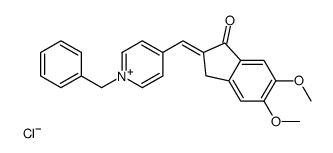(E)-1-benzyl-4-((5,6-dimethoxy-1-oxo-1H-inden-2(3H)-ylidene)Methyl)pyridinium chloride Structure