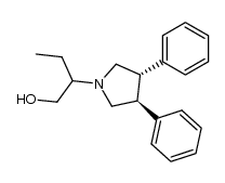 3,4-diphenyl-trans-N-(1'-hydroxy-2'-butyl)-pyrrolidine结构式