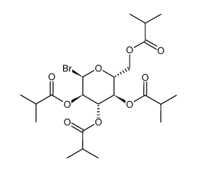 (+)-2,3,4,6-tetra-O-isobutyryl-α-D-glucopyranosyl bromide结构式