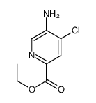 ethyl 5-amino-4-chloropyridine-2-carboxylate结构式