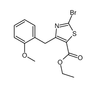 ethyl 2-bromo-4-[(2-methoxyphenyl)methyl]-1,3-thiazole-5-carboxylate结构式