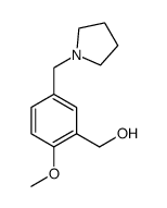 (2-Methoxy-5-pyrrolidin-1-ylmethyl-phenyl)-methanol结构式