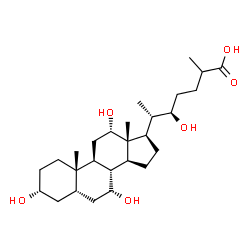 3,7,12,22-tetrahydroxycholestanoic acid Structure