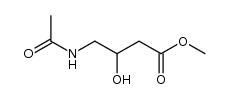 methyl 4-(acetylamino)-3-hydroxybutanoate结构式