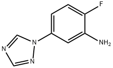 2-Fluoro-5-(1H-1,2,4-triazol-1-yl)aniline结构式