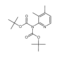 bis(1,1-dimethylethyl) (3,4-dimethyl-2-pyridinyl)imidodicarbonate结构式
