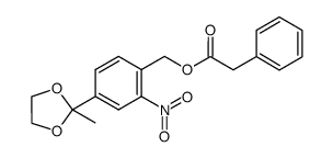 4-(2-methyl-1,3-dioxolan-2-yl)-2-nitrobenzyl phenylacetate Structure