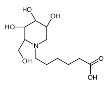 N-5-Carboxypentyl-1-deoxygalactonojirimycin structure