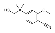 4-(1-hydroxy-2-methylpropan-2-yl)-2-methoxybenzonitrile结构式