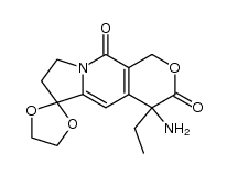 4-amino-4-ethyl-6,6-ethylenedioxy-7,8-dihydro-1H-pyrano[3,4-f]indolizine-3,10(4H)-dione结构式