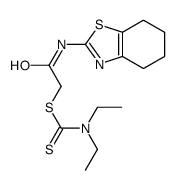 [2-oxo-2-(4,5,6,7-tetrahydro-1,3-benzothiazol-2-ylamino)ethyl] N,N-diethylcarbamodithioate Structure