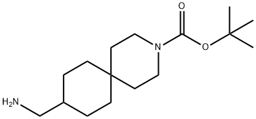 9-(氨基甲基)-3-氮杂螺[5.5]十一烷-3-羧酸叔丁酯结构式