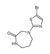 4-(5-bromo-1,3-thiazol-2-yl)-1,4-diazepan-2-one结构式