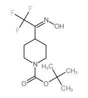 N1-BOC-4-(2,2,2-Trifluoro-1-(hydroxyimino)ethyl)piperidine结构式