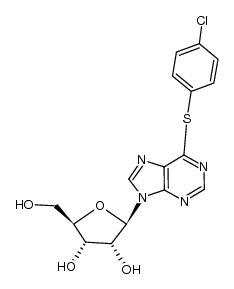 6-S-(4-Chlorophenyl)-6-thio-inosine结构式