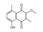 5-hydroxy-2-methoxy-3,8-dimethyl-1,4-naphthoquinone Structure