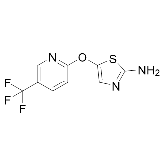 5-((5-(Trifluoromethyl)pyridin-2-yl)oxy)thiazol-2-amine Structure