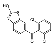6-(2,6-dichlorobenzoyl)-3H-1,3-benzothiazol-2-one结构式