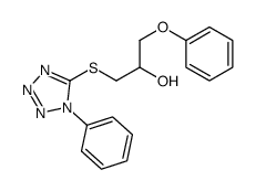 1-phenoxy-3-(1-phenyltetrazol-5-yl)sulfanyl-propan-2-ol结构式