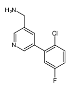 [5-(2-chloro-5-fluorophenyl)pyridin-3-yl]methanamine结构式