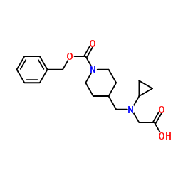 N-({1-[(Benzyloxy)carbonyl]-4-piperidinyl}methyl)-N-cyclopropylglycine Structure