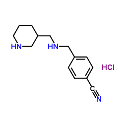4-{[(Piperidin-3-ylmethyl)-amino]-Methyl}-benzonitrile hydrochloride Structure
