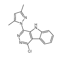 1-chloro-4-(3,5-dimethylpyrazolyl)-5H-pyridazino[4,5-b]indole Structure