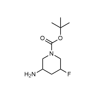 3-氨基-5-氟哌啶-1-羧酸叔丁酯结构式